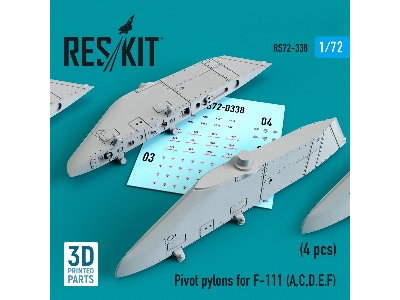 Pivot Pylons For F-111 (A,c,d,e,f) (4 Pcs) (1/72) - image 1