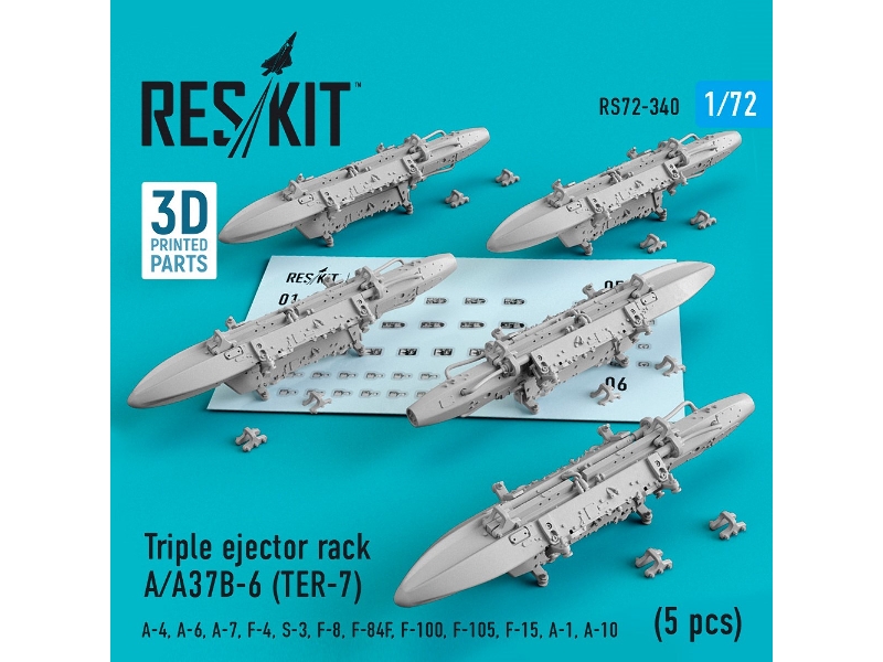 Triple Ejector Rack A/ A37b-6 Ter-7 5 Pcs A-4, A-6, A-7, F-4, S-3, F-8, F-84f, F-100, F-105, F-15, A-1, A-10 - image 1