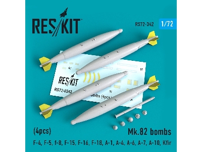 Mk.82 Bombs (4pcs)(F-4, F-5, F-8, F-15, F-16, F-18, A-1, A-4, A-6, A-7, A-10, Kfir) - image 1