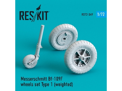 Messerschmitt Bf-109f (G Early) Wheels Set Type 1 (Weighted) - image 1