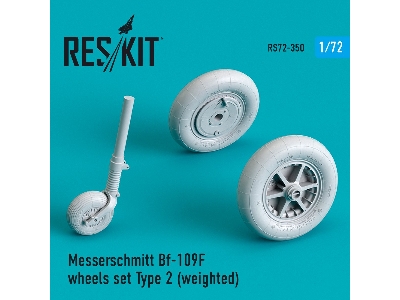 Messerschmitt Bf-109f (G Early) Wheels Set Type 2 (Weighted) - image 1