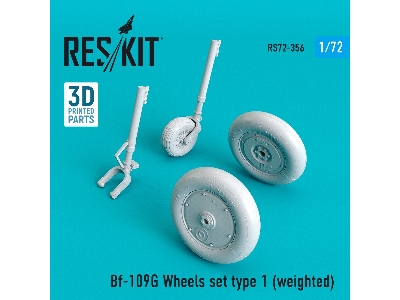Bf-109g Wheels Set Type 1 (Weighted) - image 1