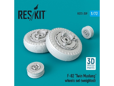 F-82 Twin Mustang Wheels Set (1/72) - image 1