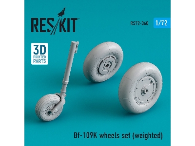 Bf-109k Wheels Set (Weighted) - image 1