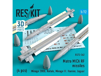 Matra Mica Rf Missiles (4 Pcs) (Mirage 2000, Rafale, Mirage Iii, Harrier, Jaguar) - image 1