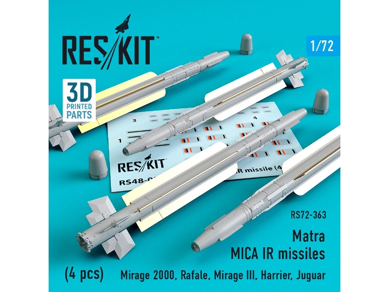 Matra Mica Ir Missiles (4 Pcs) (Mirage 2000, Rafale, Mirage Iii, Harrier, Jaguar) - image 1