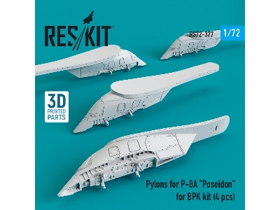Pylons For P-8a Poseidon For Bpk Kit (4 Pcs) (3d Printing) (1/72) - image 1