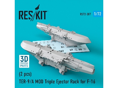 Ter-9/A Mod Triple Ejector Rack For F-16 (2 Pcs) (3d Printing) - image 1