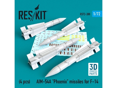 Aim-54a Phoenix Missiles For F-14 (4pcs) (1/72) - image 1