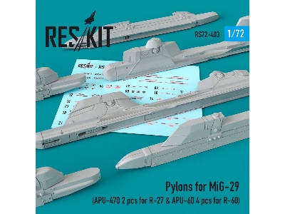 Pylons For Mig-29 Apu-470 2 Pcs For R-27 & Apu-60 2 Pcs For R-60 - image 1