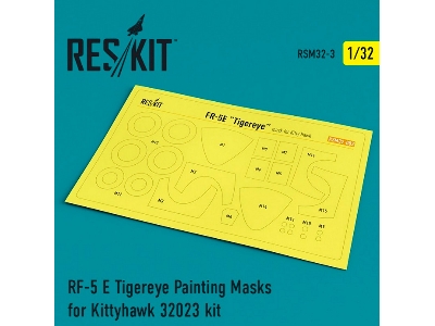 Rf-5 E Tigereye Painting Masks For Kittyhawk 32023 Kit - image 1