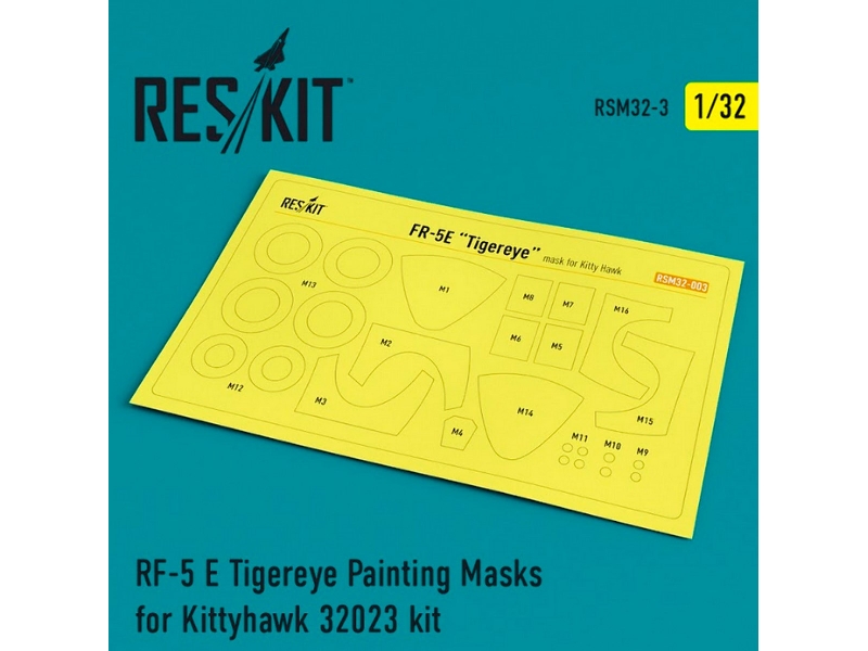 Rf-5 E Tigereye Painting Masks For Kittyhawk 32023 Kit - image 1 Rf-5 E Tigereye Painting Masks For Kittyhawk 32023 Kit - image 1
