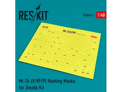 Mi-24 V/ Vp/ P Painting Masks For Zvezda Kit - image 1