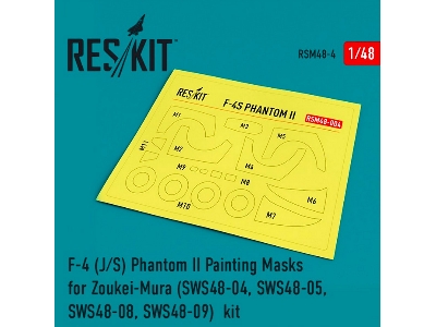 F-4 (J/S) Phantom Ii Painting Masks For Zoukei-mura Sws48-04, Sws48-05, Sws48-08, Sws48-09 Kit - image 1
