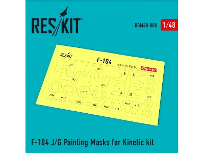 F-104 J/G Painting Masks For Kinetic Kit - image 1
