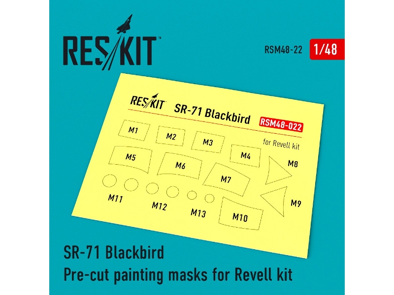 Sr-71 Blackbird Pre-cut Painting Masks For Revell Kit - image 1