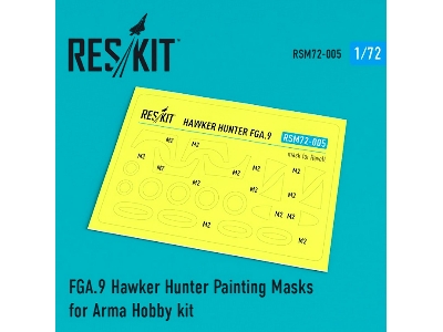 Hawker Hunter Fga.9 Painting Masks For Revell Kit - image 1