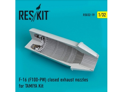 F-16 F100-pw Closed Exhaust Nozzles For Tamiya Kit - image 1