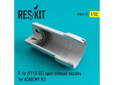 F-16 (F110-ge) Open Exhaust Nozzles For Academy Kit - image 1