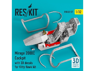 Mirage 2000c Cockpit With 3d Decals For Kitty Hawk Kit - image 1