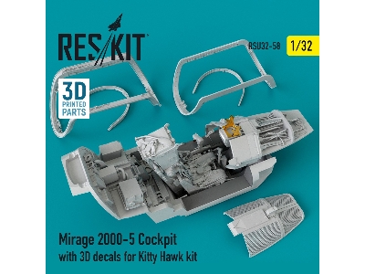 Mirage-2000-5 Cockpit With 3d Decals For Kitty Hawk Kit - image 2