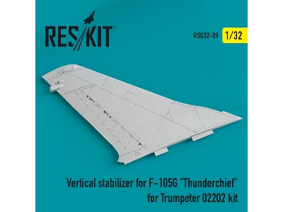 Vertical Stabilizer For F-105g Thunderchief For Trumpeter 02202 Kit - image 1