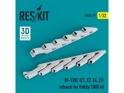 Bf-109e (E1, E3, E4, E7) Exhaust For Hobby 2000 Kit - image 1