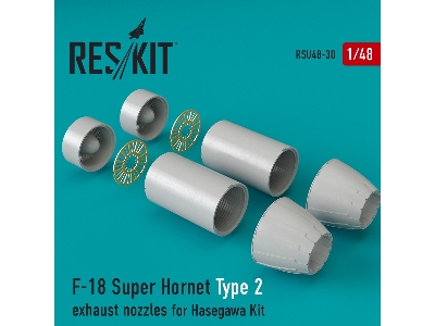F-18 Super Hornet Type 2 Exhaust Nozzles For Hasegawa Kit - image 1