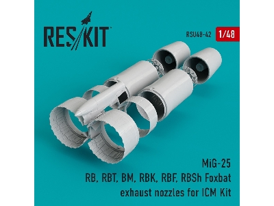 Mig-25 Rb, Rbt, Bm, Rbk, Rbf, Rbsh Foxbat Exhaust Nozzles For Icm Kit - image 1