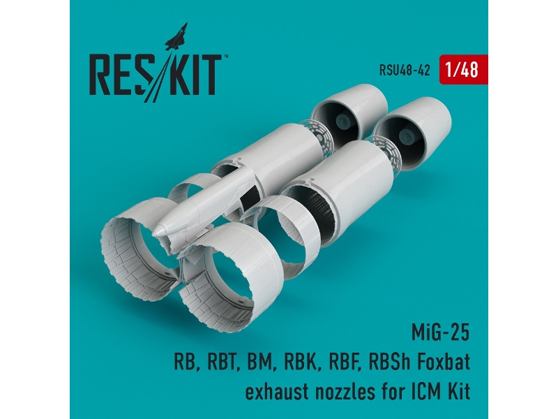 Mig-25 Rb, Rbt, Bm, Rbk, Rbf, Rbsh Foxbat Exhaust Nozzles For Icm Kit - image 1 Mig-25 Rb, Rbt, Bm, Rbk, Rbf, Rbsh Foxbat Exhaust Nozzles For Icm Kit - image 1