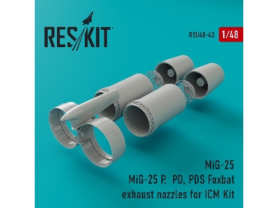 Mig-25 P, Pd, Pds Foxbat Exhaust Nozzles For Icm Kit - image 1