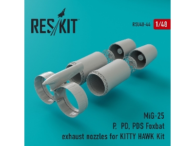 Mig-25 P, Pd, Pds Foxbat Exhaust Nozzles For Kitty Hawk Kit - image 1