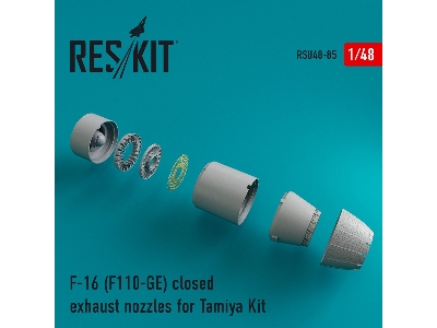 F-16 (F110-ge) Closed Exhaust Nozzles For Tamiya Kit - image 1