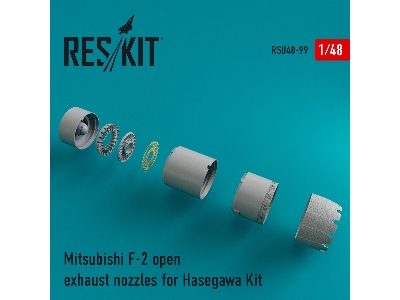Mitsubishi F-2 Open Exhaust Nozzles For Hasegawa Kit - image 1