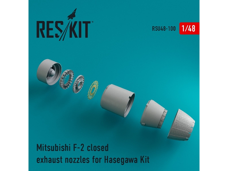 Mitsubishi F-2 Closed Exhaust Nozzles For Hasegawa Kit - image 1