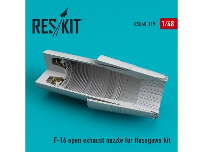 F-16 (F100-pw) Open Exhaust Nozzle For Hasegawa Kit - image 1