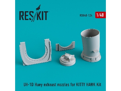 Uh-1d Huey Exhaust Nozzles For Kitty Hawk Kit - image 1