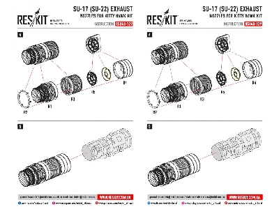 Su-17 Su-22 Exhaust Nozzles For Kitty Hawk Kit - image 3