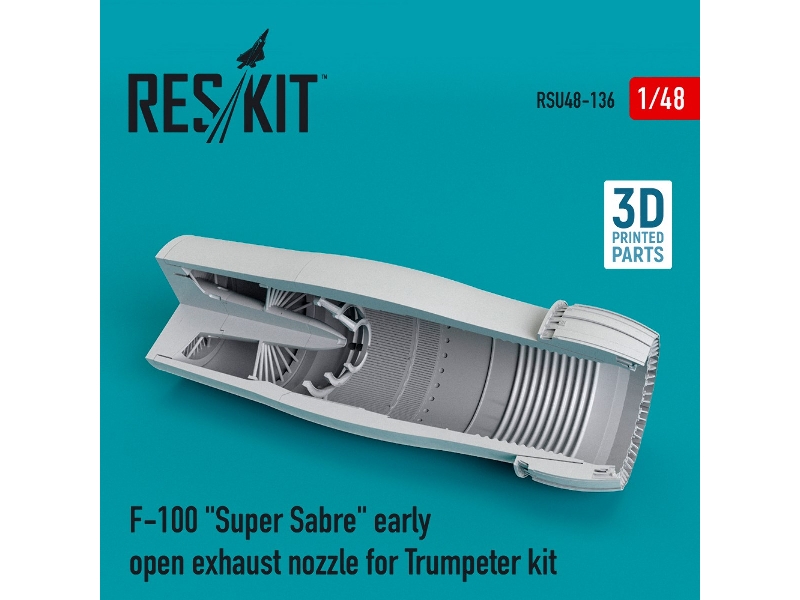 F-100 Super Sabre Early Open Exhaust Nozzle For Trumpeter Kit - image 1