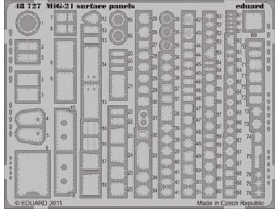 MiG-21 surface panels S. A. 1/48 - Eduard - image 1