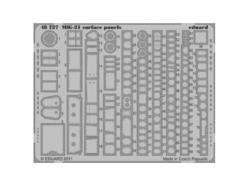 MiG-21 surface panels S. A. 1/48 - Eduard - image 1