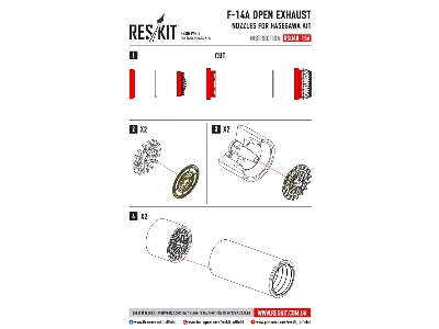 F-14a Open Exhaust Nozzles For Hasegawa Kit - image 2