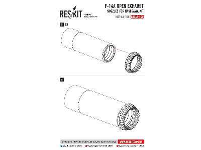 F-14a Open Exhaust Nozzles For Hasegawa Kit - image 3