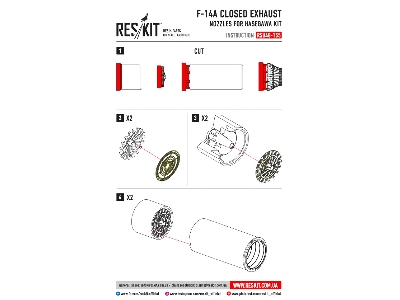 F-14a Closed Exhaust Nozzles For Hasegawa Kit - image 2