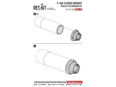 F-14a Closed Exhaust Nozzles For Hasegawa Kit - image 3