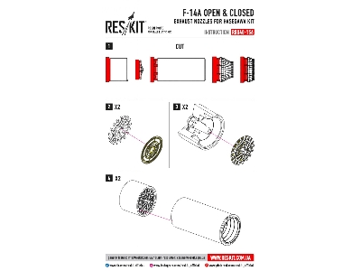 F-14a Open And Closed Exhaust Nozzles For Hasegawa Kit - image 2