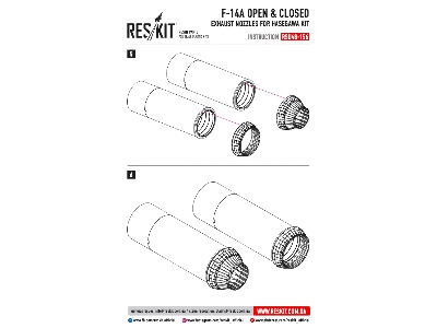 F-14a Open And Closed Exhaust Nozzles For Hasegawa Kit - image 3
