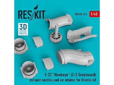 E-2c Hawkeye (C-2 Greyhound) Exhaust Nozzles And Air Intakes For Kinetic Kit (3d Printing) - image 1