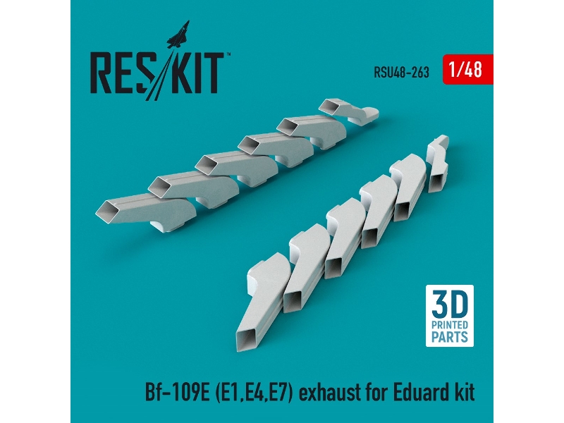 Bf-109e (E1,e4,e7) Exhaust For Eduard Kit - image 1 Bf-109e (E1,e4,e7) Exhaust For Eduard Kit - image 1