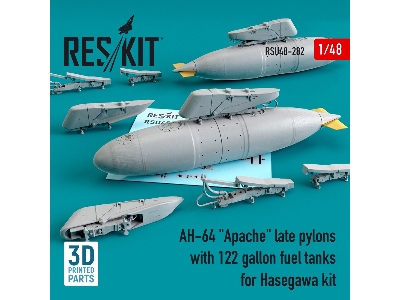Ah-64 Apache Late Pylons With 122 Gallon Fuel Tanks For Hasegawa Kit - image 1